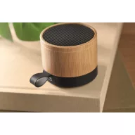  Boxa portabila, 500 mAh, 3 W, Everestus, 2601E13835, 5.9x5.9x4.9 cm, Bambus, Natur