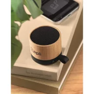   Boxa portabila, 500 mAh, 3 W, Everestus, 2601E13835, 5.9x5.9x4.9 cm, Bambus, Natur