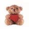 Ursulet de plus, Everestus, 2601E14691, 13x16 cm, Plush, Rosu