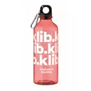 Sticla de apa 500 ml, Everestus, 2601E14606, Ø6.5x21 cm, Polietilena, Rosu transparent