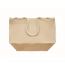 Geanta de plaja, Everestus, 2601E13988, 50x17.5x34 cm, Bumbac, Bej