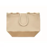   Geanta de plaja, Everestus, 2601E13988, 50x17.5x34 cm, Bumbac, Bej