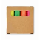 Set 4 markere, Everestus, 2601E14498, 7x7x1.8 cm, Hartie, Bej