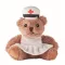 Ursulet de plus, Everestus, 2601E14699, 17x16 cm, Plush, Alb