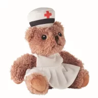 Ursulet de plus, Everestus, 2601E14699, 17x16 cm, Plush, Alb