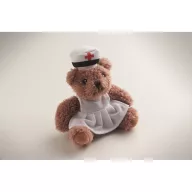 Ursulet de plus, Everestus, 2601E14699, 17x16 cm, Plush, Alb
