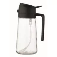   Dozator si pulverizator ulei, Everestus, 2601E14650, 10x7.9x18 cm, Sticla, Negru