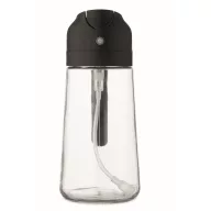   Dozator si pulverizator ulei, Everestus, 2601E14650, 10x7.9x18 cm, Sticla, Negru