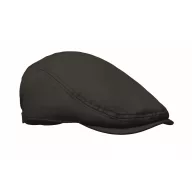   Sapca plata Newsboy cu catarama metalica, Everestus, 2601E14458, 23x28 cm, Bumbac, Negru