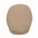 Sapca plata Newsboy cu catarama metalica, Everestus, 2601E14456, 23x28 cm, Bumbac, Bej