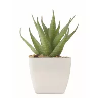  Mini planta artificiala, Everestus, 2601E14070, 5.7x5.7x11.2 cm, Polipropilena, Alb