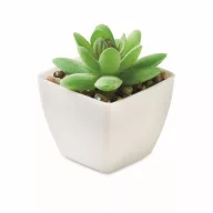   Mini planta artificiala, Everestus, 2601E14072, 5.7x5.7x7.8 cm, Polipropilena, Alb