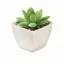 Mini planta artificiala, Everestus, 2601E14072, 5.7x5.7x7.8 cm, Polipropilena, Alb