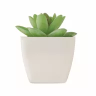   Mini planta artificiala, Everestus, 2601E14072, 5.7x5.7x7.8 cm, Polipropilena, Alb