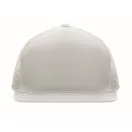 Sapca viziera plata cu 7 panouri, Everestus, 2601E14470, 22x16x11.5 cm, Bumbac, Alb