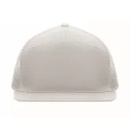   Sapca viziera plata cu 7 panouri, Everestus, 2601E14470, 22x16x11.5 cm, Bumbac, Alb