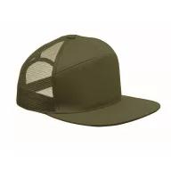   Sapca viziera plata cu 7 panouri, Everestus, 2601E14474, 22x16x11.5 cm, Bumbac, Verde militar