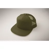   Sapca viziera plata cu 7 panouri, Everestus, 2601E14474, 22x16x11.5 cm, Bumbac, Verde militar