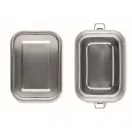 Caserola pentru alimente, 750 ml, Everestus, 2601E13953, 18x12.3x6 cm, Otel, Argintiu mat