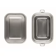   Caserola pentru alimente, 750 ml, Everestus, 2601E13953, 18x12.3x6 cm, Otel, Argintiu mat