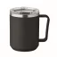 Cana de voiaj, 400 ml, Everestus, 2601E13906, 11.6x11.5 cm, Otel, Negru