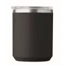 Cana de voiaj, 400 ml, Everestus, 2601E13906, 11.6x11.5 cm, Otel, Negru