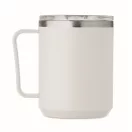 Cana de voiaj, 400 ml, Everestus, 2601E13903, 11.6x11.5 cm, Otel, Alb