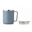 Cana de voiaj, 400 ml, Everestus, 2601E13907, 11.6x11.5 cm, Otel, Verde petrol