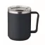 Cana de voiaj, Everestus, 2610E18464, 400 ml, 11.6x11.5 cm, Otel inoxidabil, Albastru marin francez