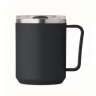   Cana de voiaj, Everestus, 2610E18464, 400 ml, 11.6x11.5 cm, Otel inoxidabil, Albastru marin francez
