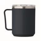 Cana de voiaj, Everestus, 2610E18464, 400 ml, 11.6x11.5 cm, Otel inoxidabil, Albastru marin francez