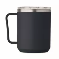   Cana de voiaj, Everestus, 2610E18464, 400 ml, 11.6x11.5 cm, Otel inoxidabil, Albastru marin francez