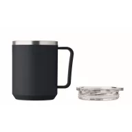   Cana de voiaj, Everestus, 2610E18464, 400 ml, 11.6x11.5 cm, Otel inoxidabil, Albastru marin francez