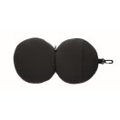 Set perna de calatorie si masca de ochi, Everestus, 2601E14493, 14x10.5 cm, Poliester, Negru