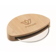   Taietor rotund pentru pizza, Everestus, 2601E13967, 8.5x7.7x1.2 cm, Bambus, Natur