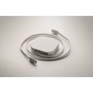   Cablu retractabil de incarcare, Everestus, 2601E13888, 6.4x6.4x1.4 cm, ABS, Alb