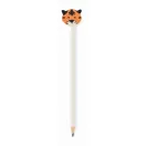 Creion cu radiera, Everestus, 2601E13938, 18.8 cm, Lemn, Alb