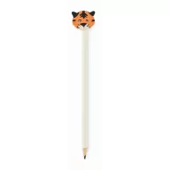 Creion cu radiera, Everestus, 2601E13938, 18.8 cm, Lemn, Alb