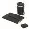 Set agenda A5, pix si cana de voiaj 350 ml, Everestus, 2601E14485, coperta cu elastic, 30.4x24.6x10.5 cm, Hartie, Negru