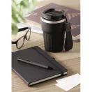 Set agenda A5, pix si cana de voiaj 350 ml, Everestus, 2601E14485, coperta cu elastic, 30.4x24.6x10.5 cm, Hartie, Negru
