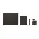 Set agenda A5, pix si cana de voiaj 350 ml, Everestus, 2601E14485, coperta cu elastic, 30.4x24.6x10.5 cm, Hartie, Negru