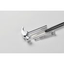 Ciocan cu surubelnita inclusa, Everestus, 2601E13933, 2x7.3x20.5 cm, Otel Carbon, Argintiu