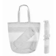   Geanta de plaja, Everestus, 2601E13995, 50x14x38 cm, Poliester, Bumbac, Gri