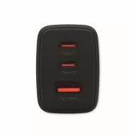   Adaptor priza cu 2 poli, Everestus, 2601E13836, 89.2x44x31.4 mm, Policarbonat, Negru