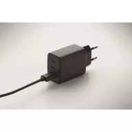   Adaptor priza cu 2 poli, Everestus, 2601E13836, 89.2x44x31.4 mm, Policarbonat, Negru