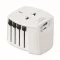 Adaptor universal cu 2 poli, Everestus, 2601E14505, Plastic, Alb
