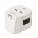 Adaptor universal cu 2 poli, Everestus, 2601E14505, Plastic, Alb