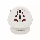 Adaptor universal cu 2 poli, Everestus, 2601E14505, Plastic, Alb