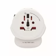   Adaptor universal cu 2 poli, Everestus, 2601E14505, Plastic, Alb