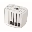 Adaptor universal cu 2 poli, Everestus, 2601E14505, Plastic, Alb